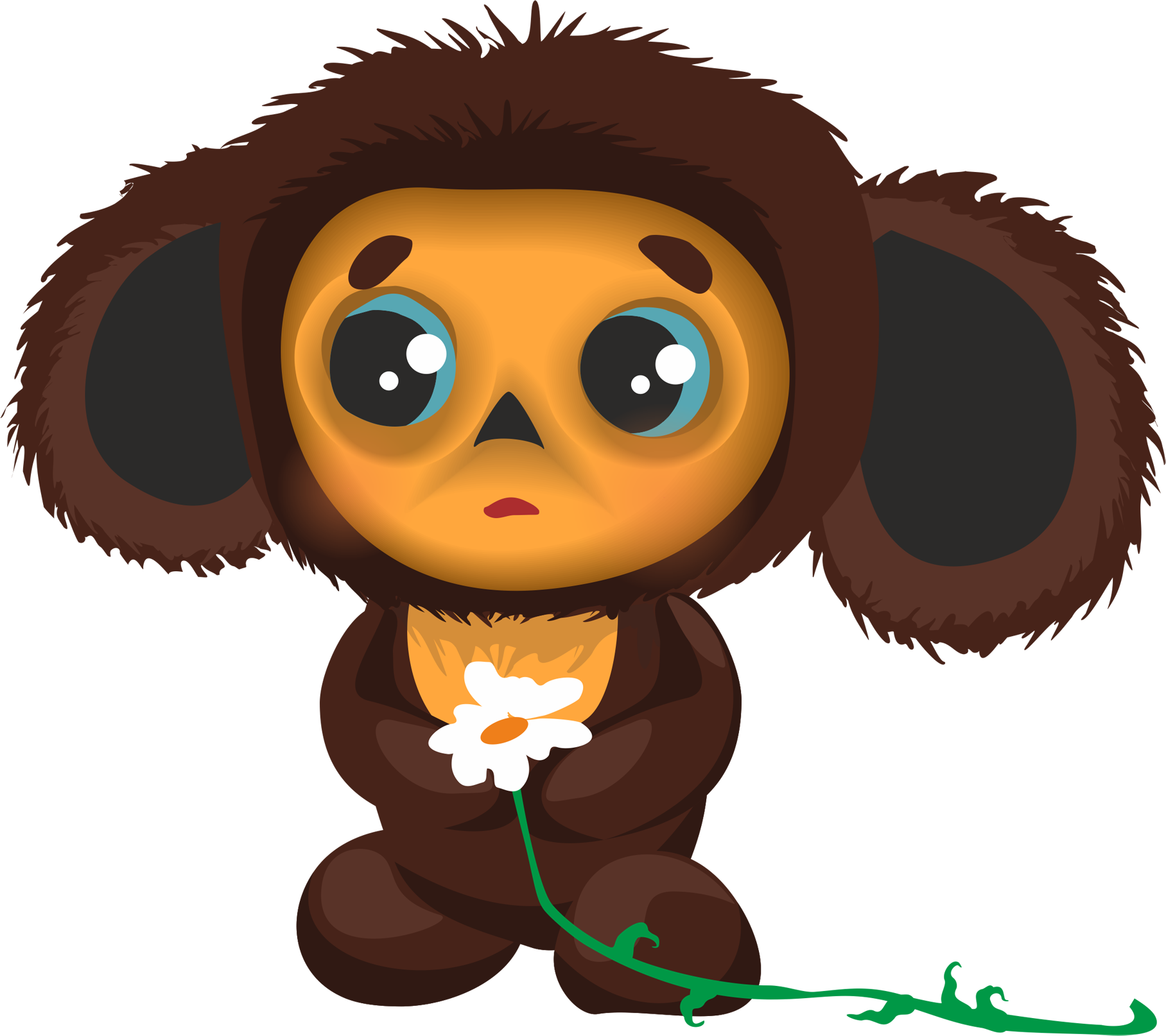 Cheburashka Png Pic - Крокодил Гена И Чебурашка Клипарт (1816x1614), Png Download