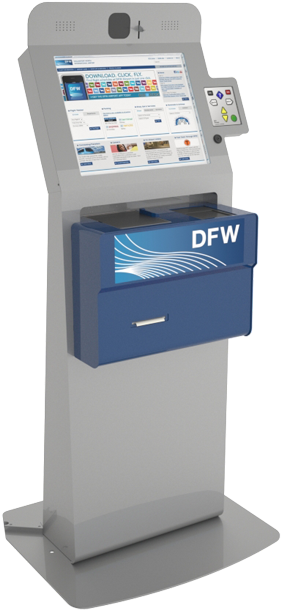 Kiosk Security Using Biometric Scanners - Dfw Kiosk (334x617), Png Download