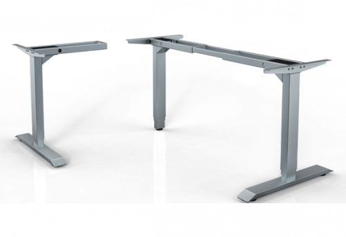 Hat Contract Unit Extended L-shape Frame Standing Desk (500x343), Png Download