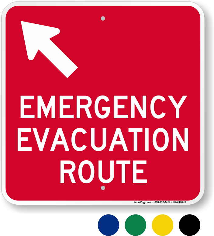Zoom, Price, Buy - Hurricane Evacuation Sign (800x800), Png Download
