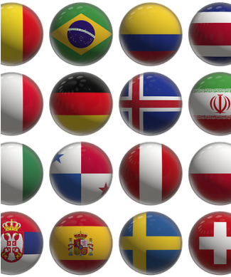 World Cup - World Cup Teams 2018 Flags (324x400), Png Download