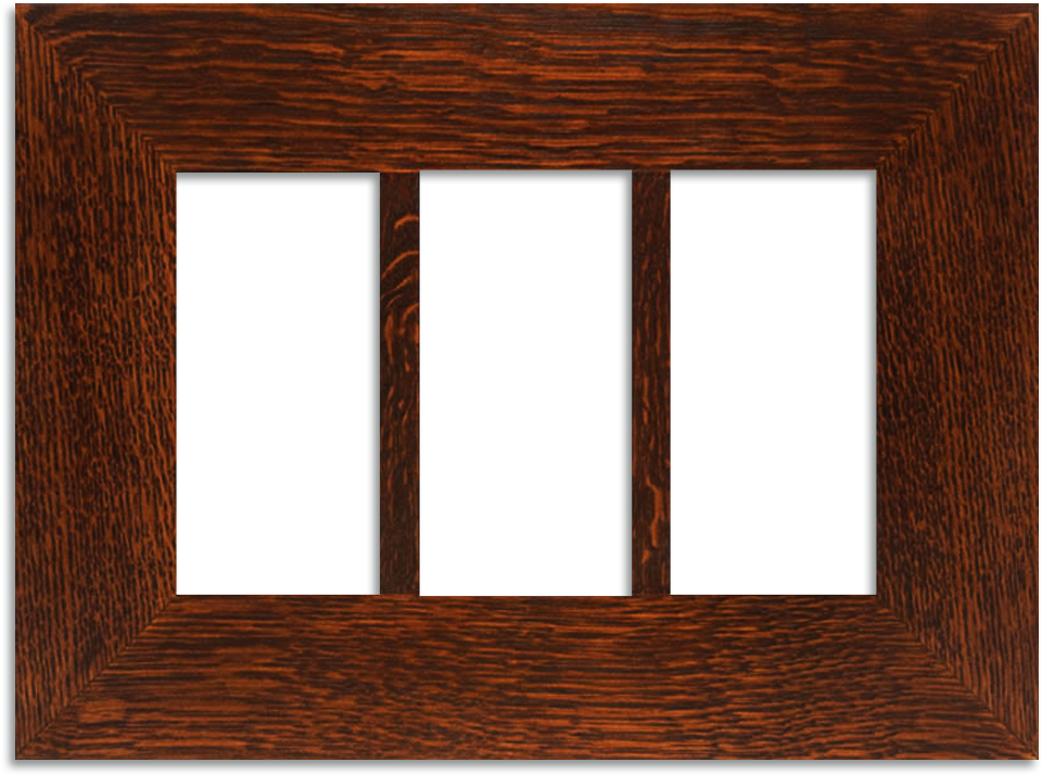 Triple 3-inch Oak Legacy Frame - Frames On The Wall Png (1000x1000), Png Download