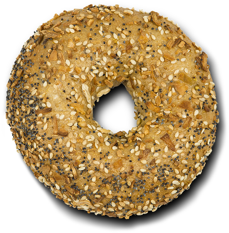 Sesame - Multigrain Bagel (800x796), Png Download
