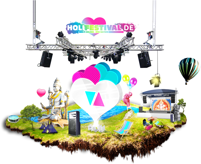 Ci Holifestival - De Island - Holi (1000x658), Png Download