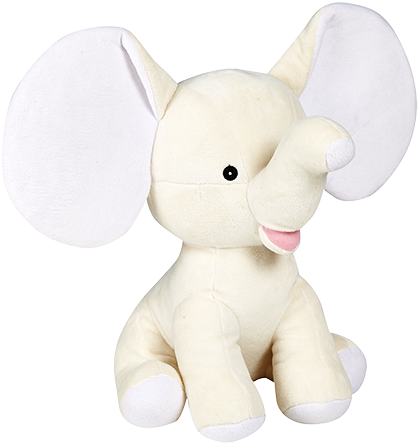 Off-white Dumble Elephant Cubbie Stuffie - Cubbies Dumble - 12" Elephant W/embroiderable Ears (462x600), Png Download