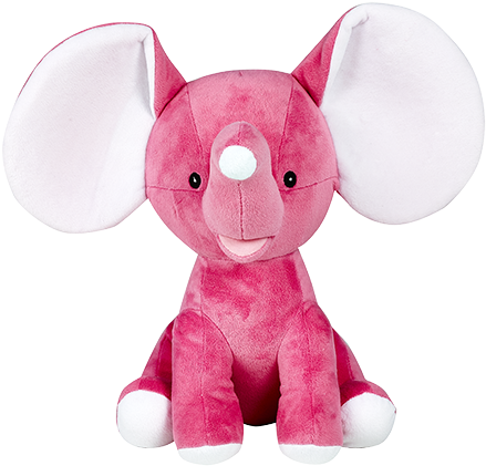 Hot Pink Dumble - Blank Birth Announcement Elephant (462x600), Png Download