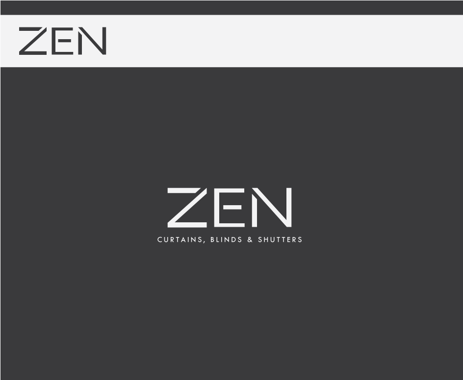 Logo Design By Sunny For Zen Curtains & Blinds - Window Blind (1200x1000), Png Download