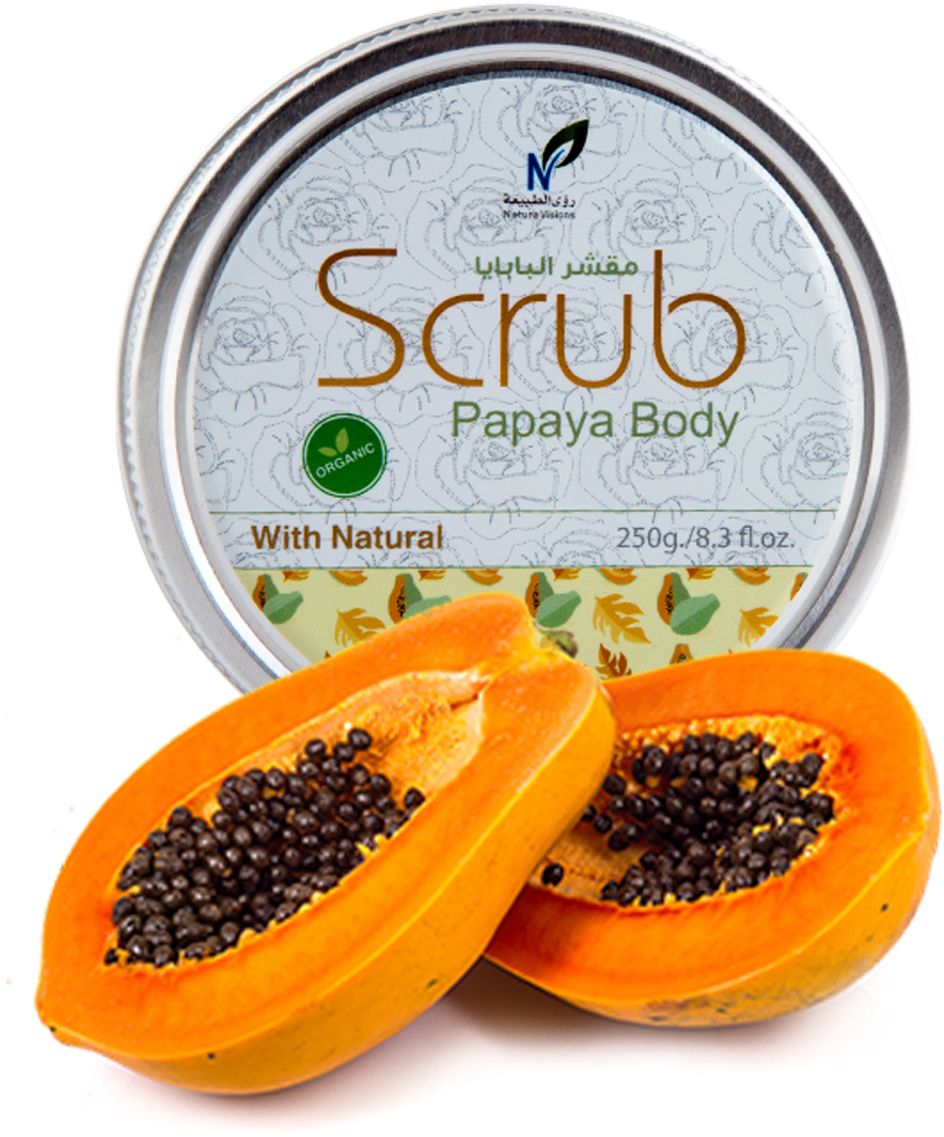 Papaya Body Scrub - Papaya (1209x1199), Png Download