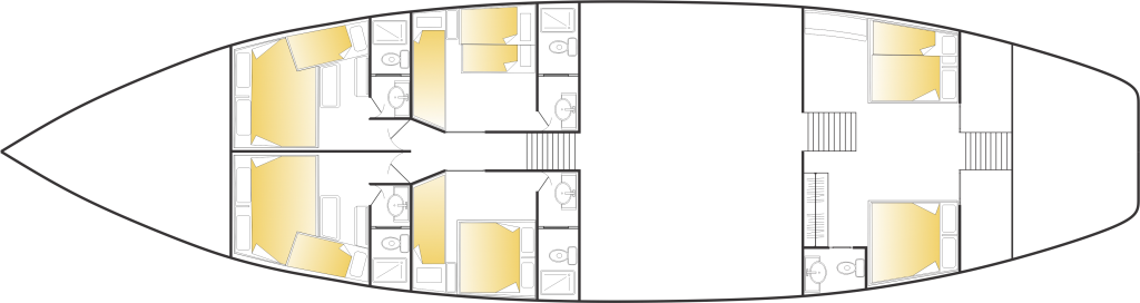 Cruise On Nataraja - Floor Plan (1024x272), Png Download