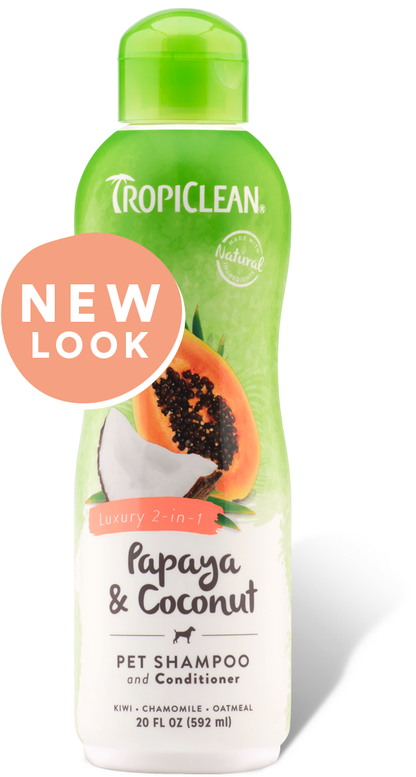 Tropiclean Papaya & Coconut Luxury 2 In 1 Pet Shampoo - Tropiclean Oatmeal & Tea Tree Pet Shampoo (800x1200), Png Download