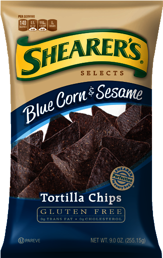 Blue Corn Sesame Tortilla Chips (400x618), Png Download