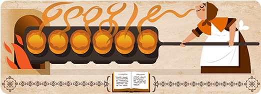 Google Doodle Toasts England's First Popular Cook, - Hannah Glasse Google Doodle (595x215), Png Download