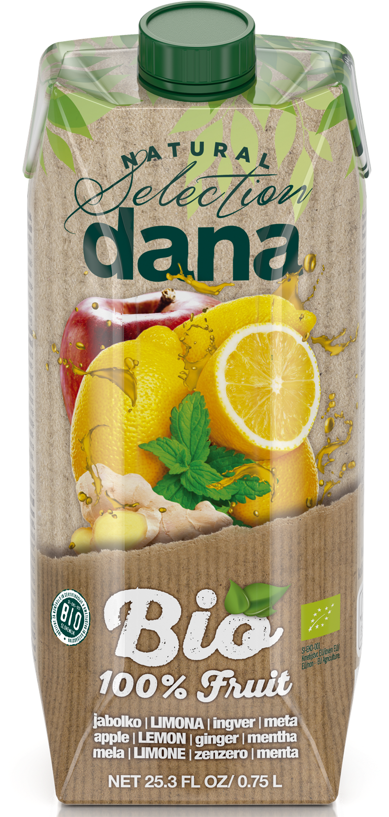 Organic 100% Fruit Drink From Apple And Lemon, 0,75 - Limeade (800x1716), Png Download