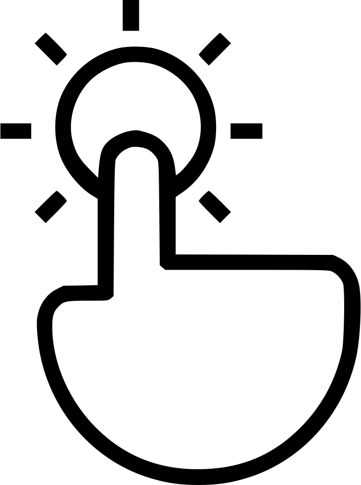 Pay Per Click Hand Touch Marketing Seo Comments - Vector Graphics (730x980), Png Download