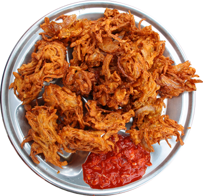 A Must Taste From Maharashtra 'kanda Bhaji' The Perfect - Kanda Bhaji Png (400x385), Png Download