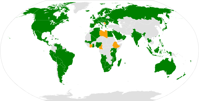 International Availability Of Google Maps Navigation - Paises Miembros De La Omc (700x359), Png Download
