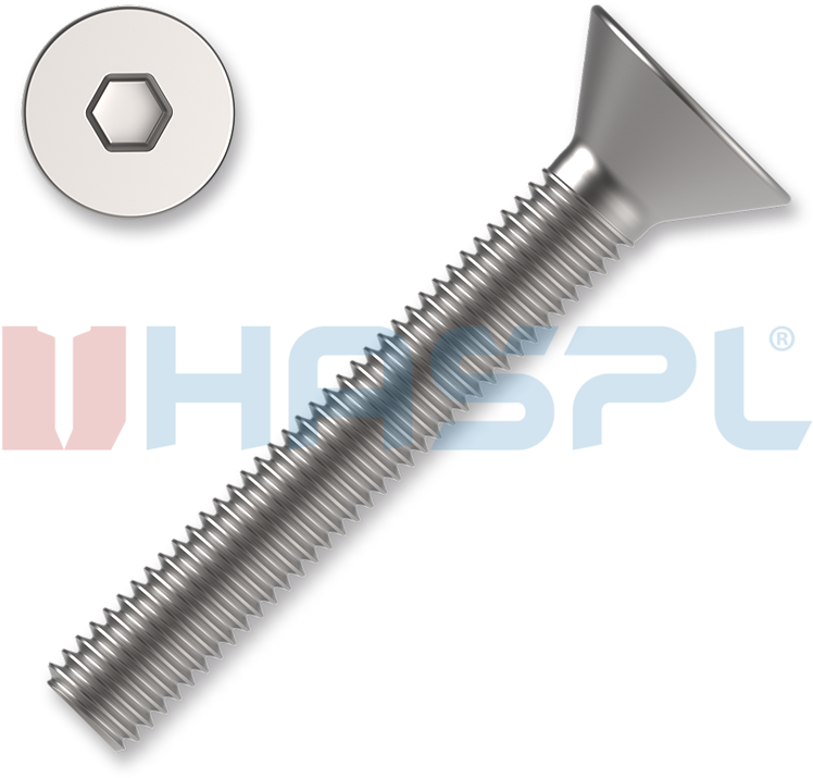 Hexagon Socket Countersunk Head Screw Din7991 M8x25, - Din 7991 (800x800), Png Download