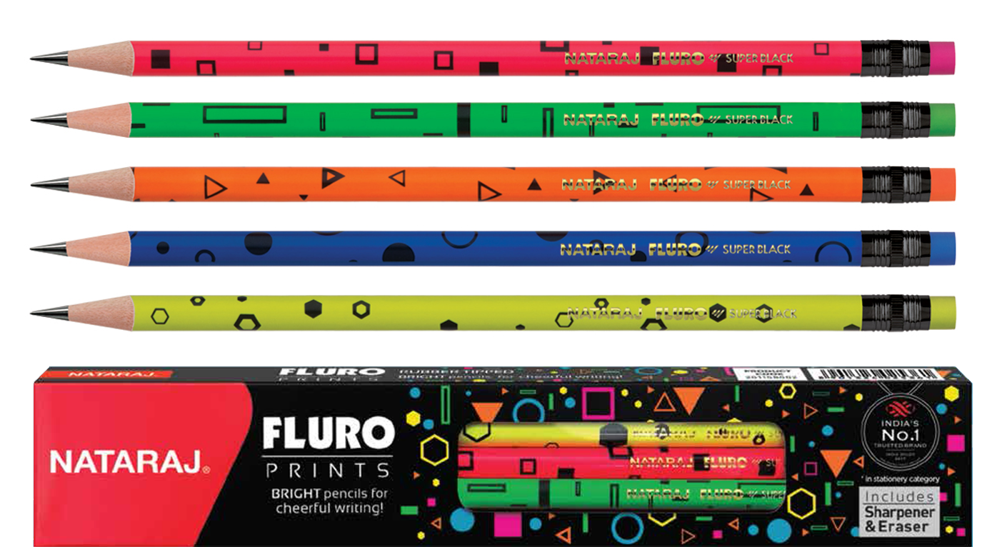 Features - - Nataraj Fluro Print Pencil (1500x900), Png Download