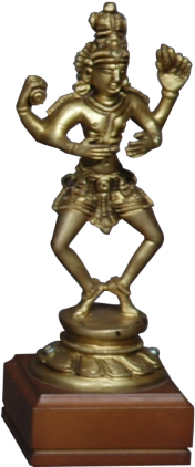 Brass Nataraj - Bronze Sculpture (500x440), Png Download