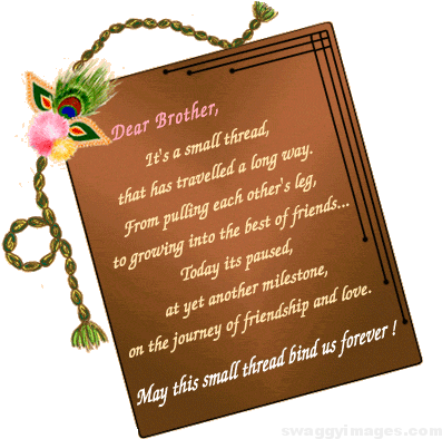Raksha Bandhan Pictures Of Brother And Sister - Quotes For Brother On Raksha Bandhan (400x400), Png Download