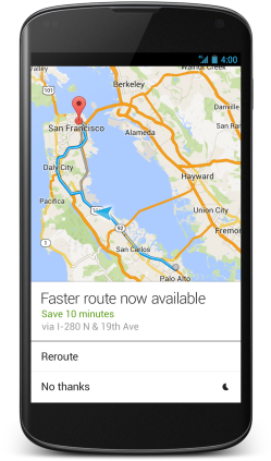 Google Map Incident Google Map Faster Route - Google Maps On Android Phone (300x437), Png Download