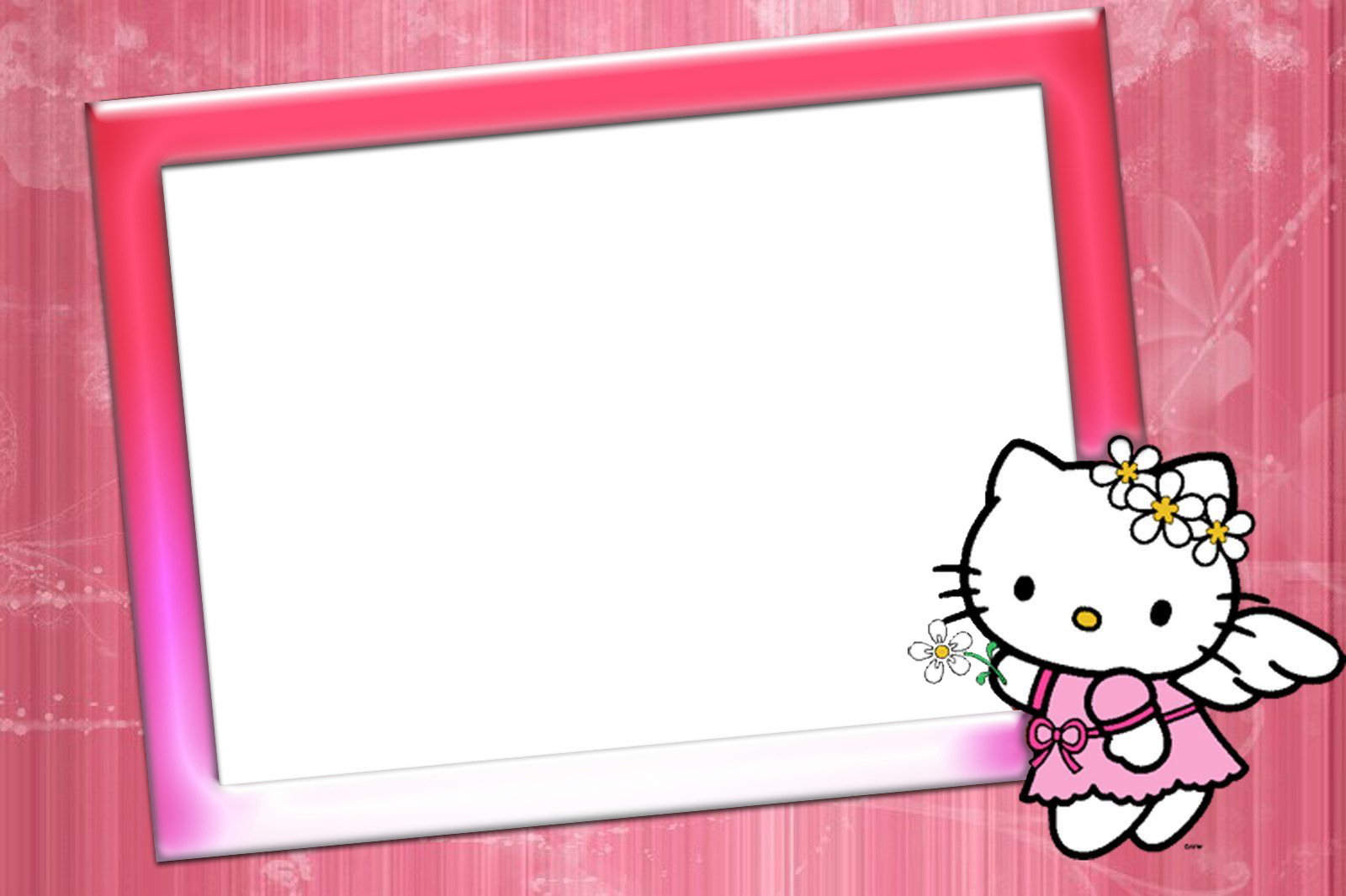 Hello Kitty Photo Frame Image - Hello Kitty Coloring Pages Png (1600x1066), Png Download