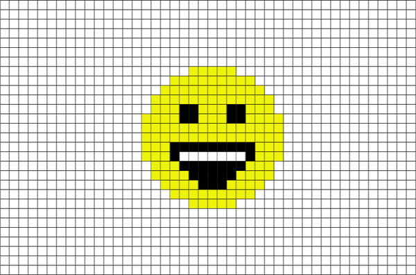 Brik Pixel Art On Twitter - Heart Eye Emoji Pixel Art (600x396), Png Download
