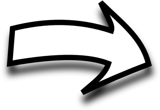Right Arrow - Curved Arrow Clipart Black And White (514x360), Png Download