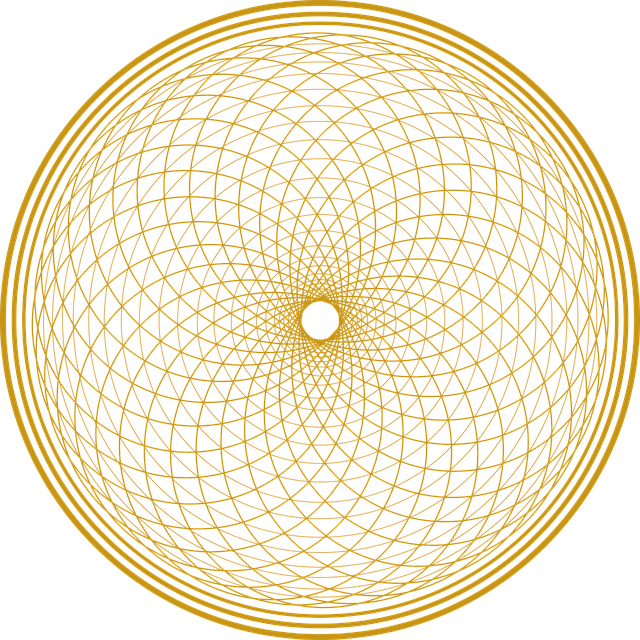 Crown Chakra Flower Of Life - Overlapping Circles Grid (640x640), Png Download
