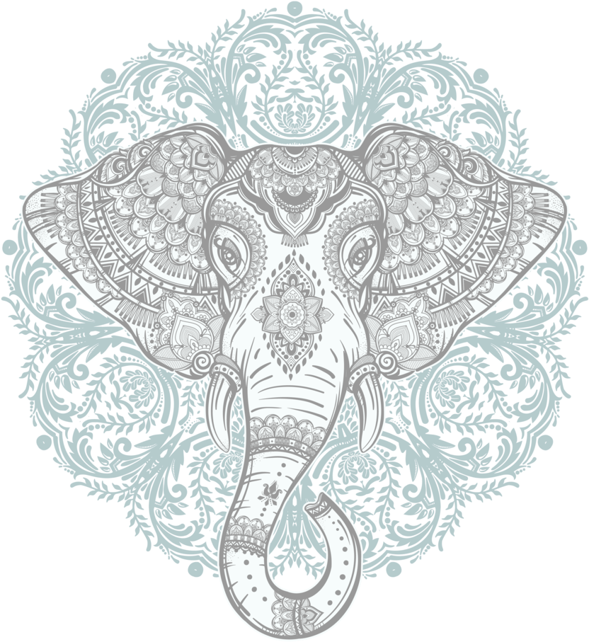 Dela Logo-15 - Elephant Mandala (1000x978), Png Download