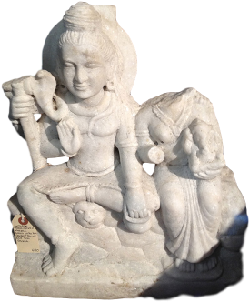 Soapstone Tridevi - Sculpture (300x400), Png Download