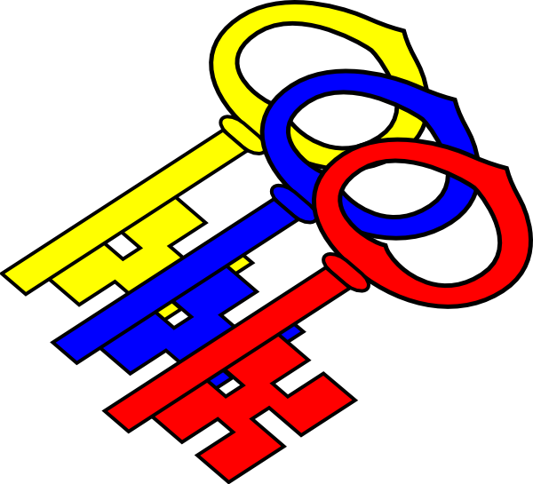 Llaves Tricolor 2 Clip Art - Llave Clip Art (600x545), Png Download