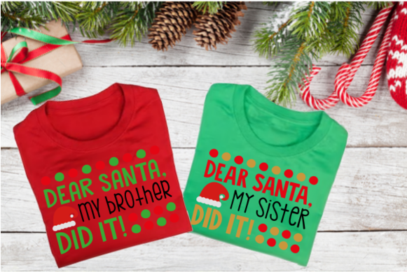 Dear Santa My Brother/sister Did It - Christmas Day (580x580), Png Download