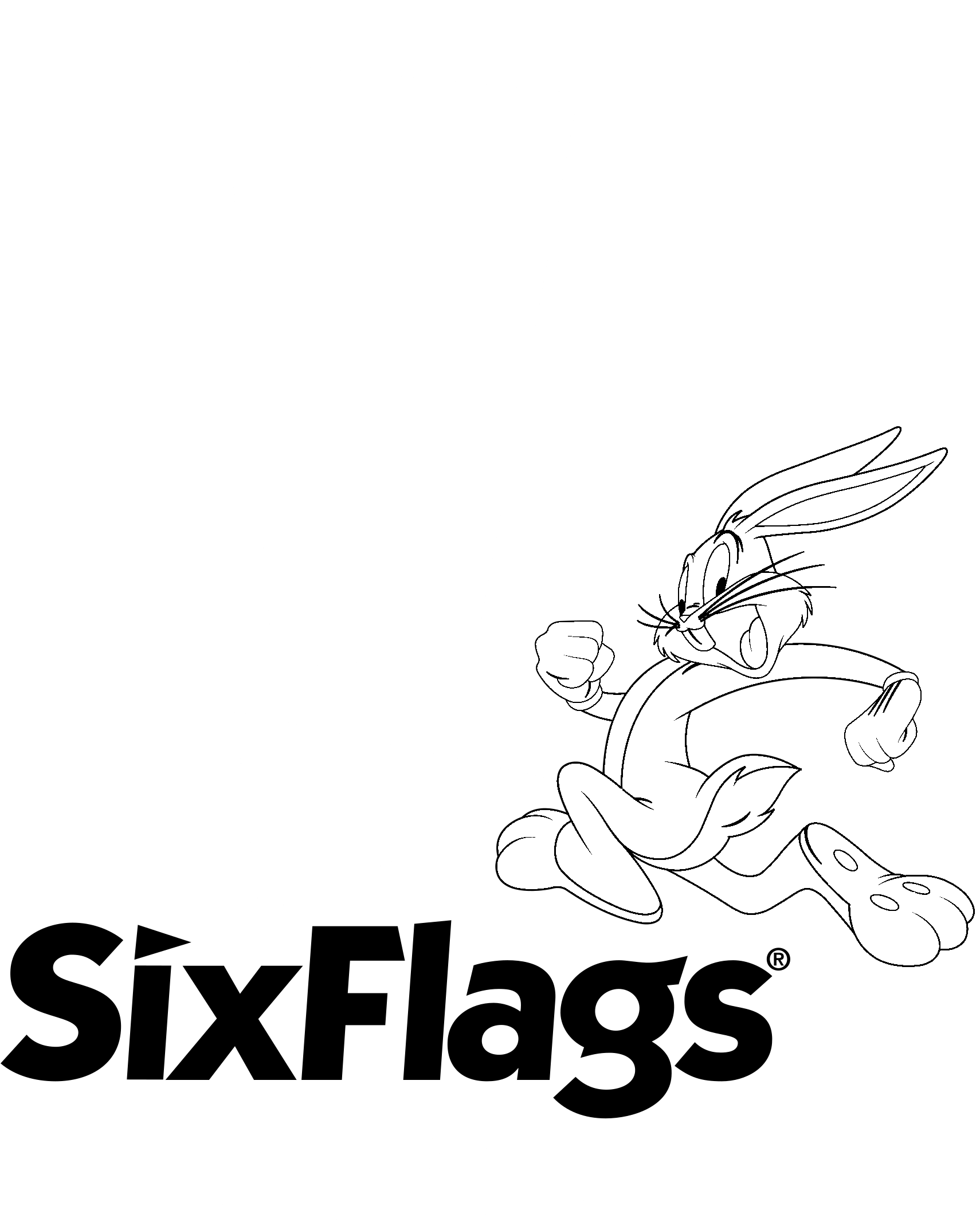Six Flags Holland Logo Black And White - Six Flags Fiesta Texas Logo (2400x2400), Png Download