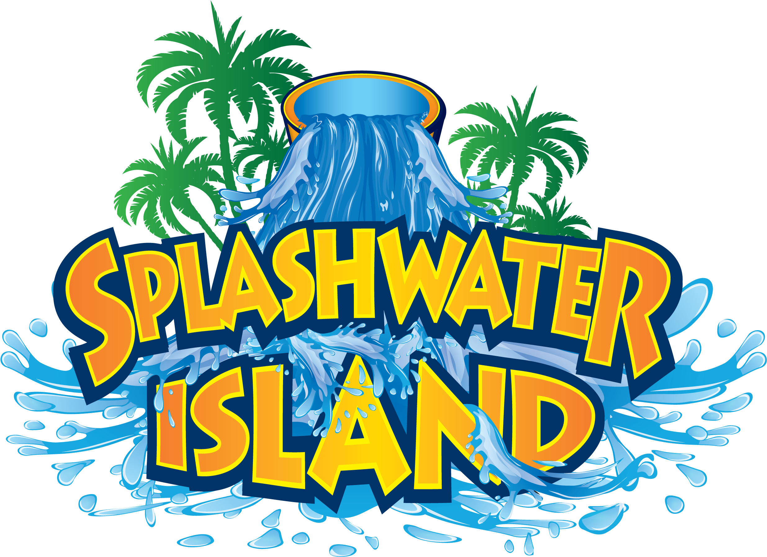Splashwater Island Logo - Six Flags Hurricane Harbor (2518x1845), Png Download