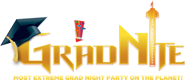 Sfmm Grad Nite Logo 75 - Six Flags Grad Night 2018 (618x273), Png Download