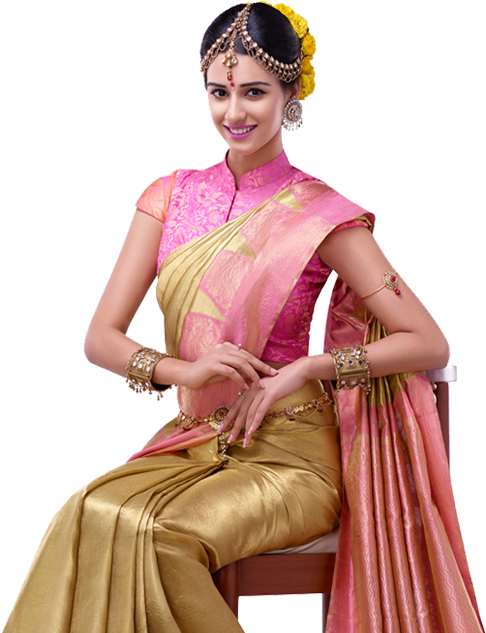 View More - Classy Silk Saree Blouse Design (600x632), Png Download