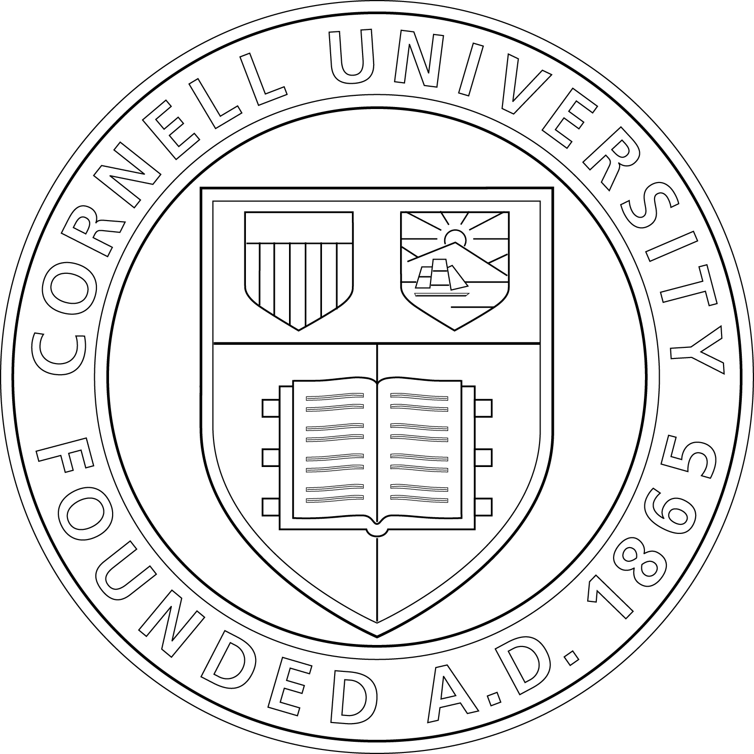Cornell University Contains Seven Undergraduate Colleges - Cornell University Logo Transparent (1487x1487), Png Download
