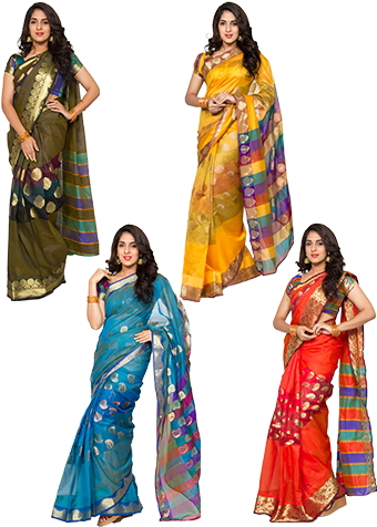 Suba Muhurtham 4 Jari Jacquard Cotton Silk Saree Collections - Subamuhurtham (350x480), Png Download