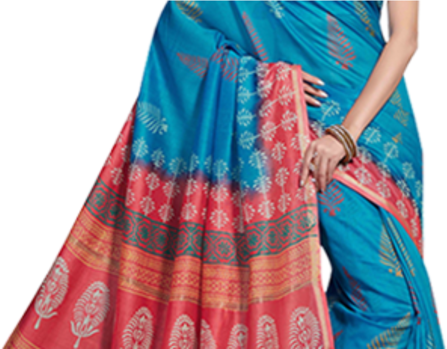 Chanderi Silk Saree - Silk (1240x698), Png Download