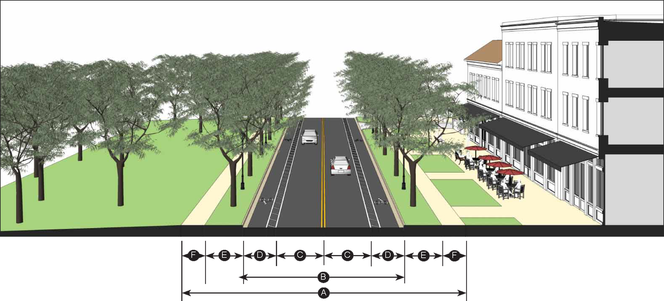 208 Fbc Streets C - Tree (2147x975), Png Download