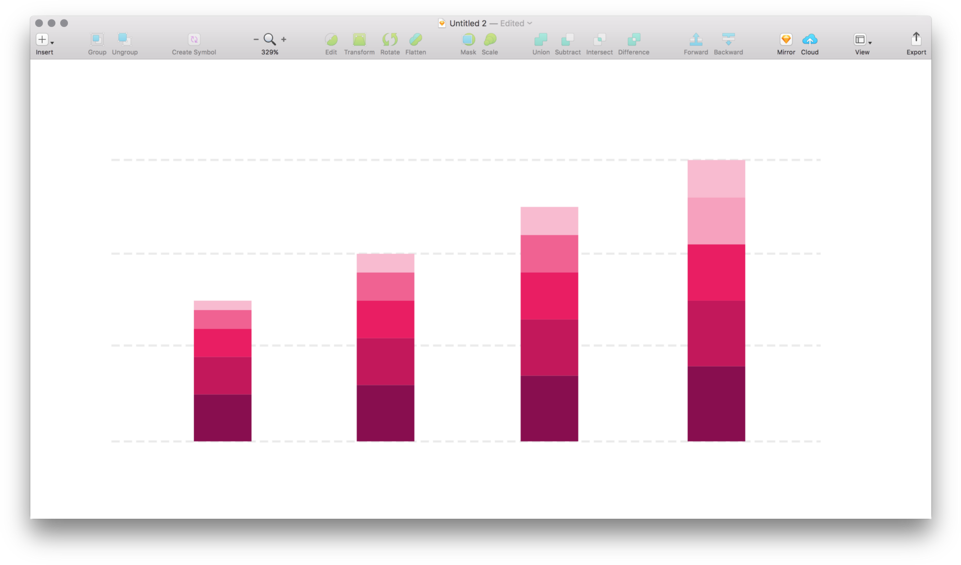 Tame Stacked Bar Charts In Sketch - Imaginary Unit (2000x1179), Png Download