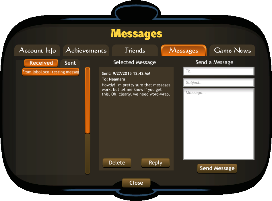 7 Account Messages - Wolfquest 2.7 Log (948x700), Png Download