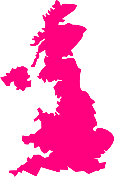 United Kingdom Clipart - United Kingdom Map Silhouette (384x597), Png Download