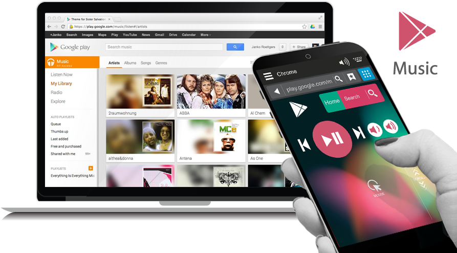 Google Music Remote - Music Remote (918x540), Png Download