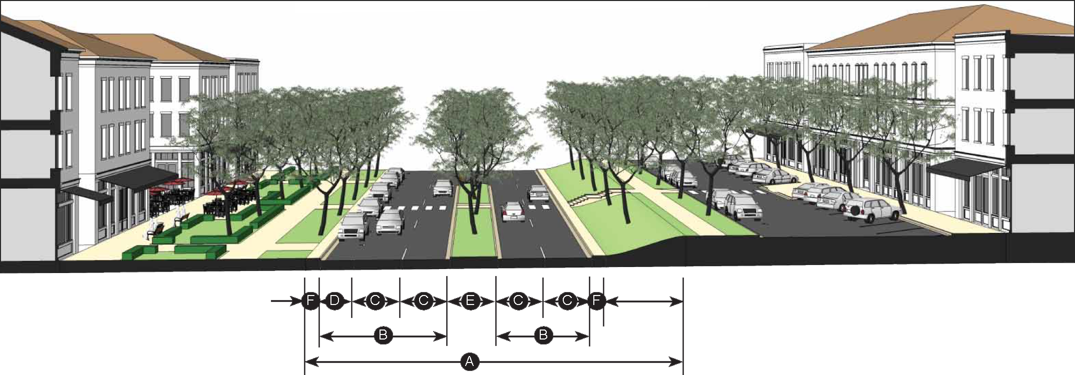 208 Fbc Streets A-desired - Parking Lot (2147x750), Png Download