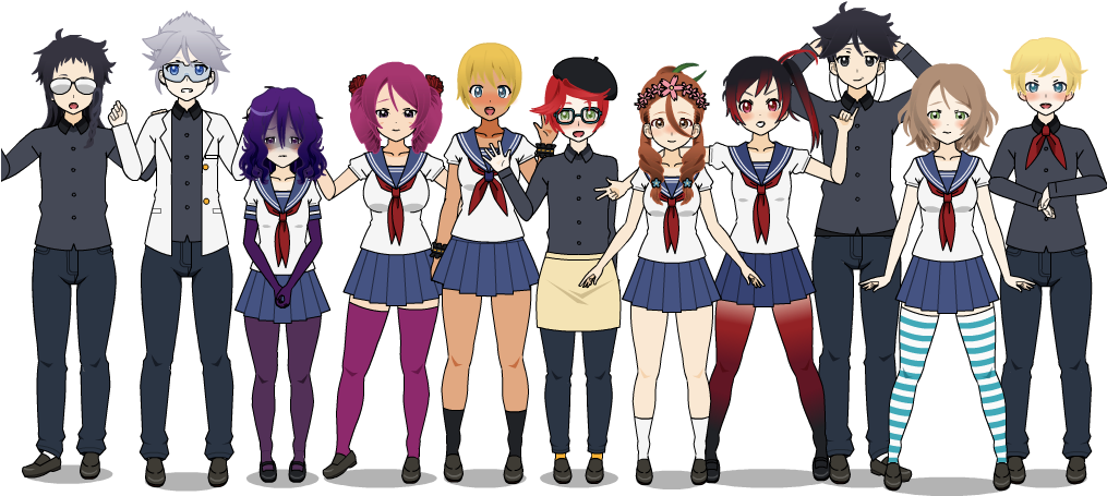 All Club Leaders By Kawaicats - Anime (1024x470), Png Download