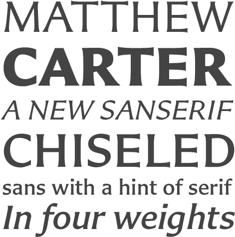Carter Sans - Matthew Carter Typography (500x500), Png Download