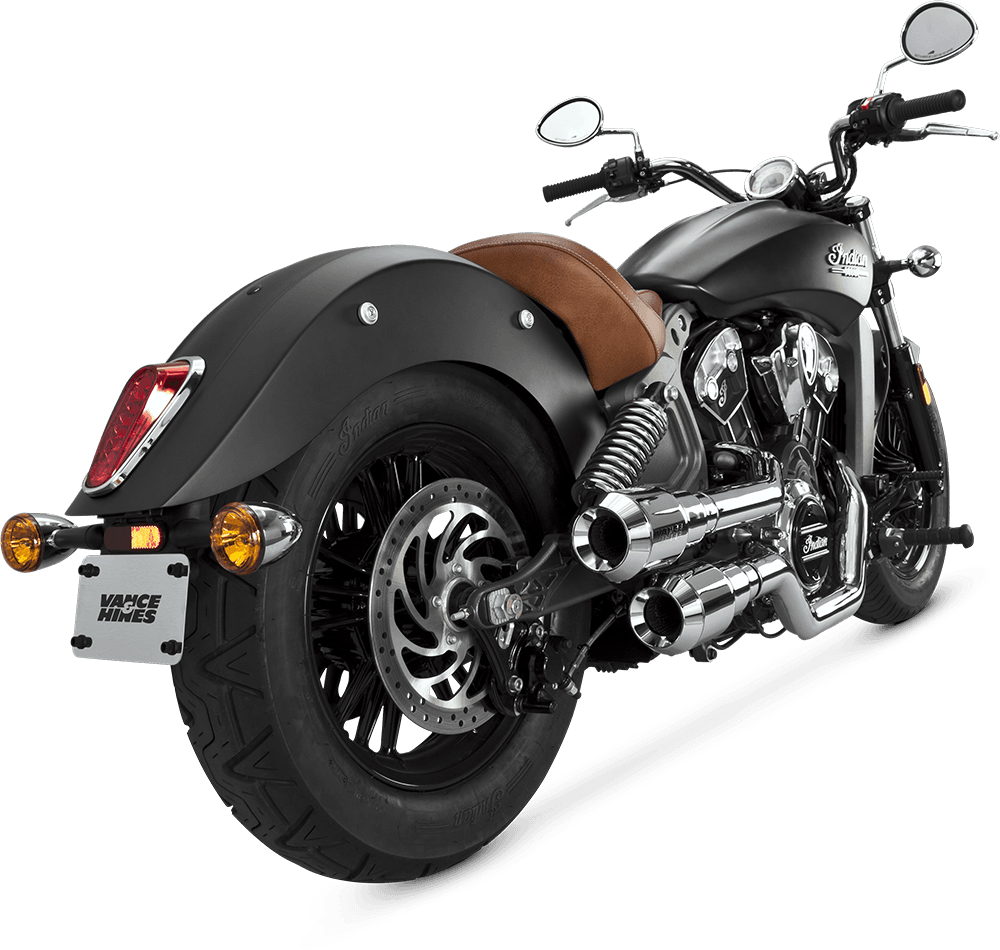 Indian Scout Exhaust - Indian Scout Bobber Vance And Hines Exhaust (1000x950), Png Download