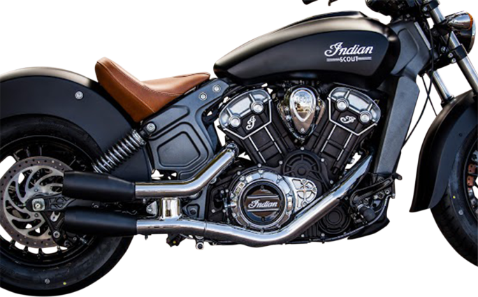 Exhaust - Trask Slip Ons Indian Scout (684x425), Png Download